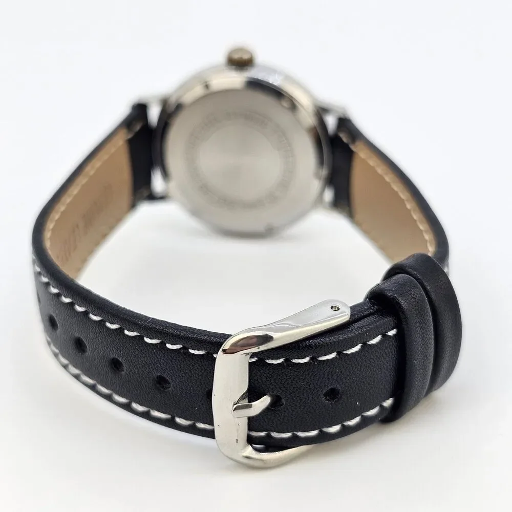 VTG Hilton Automatic Men's Watch 34MM‎ Gray Dial Swiss New Black Leather Bands - Picture 12 of 16